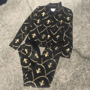 Steven Stolman Fleur-de-lis Embroidered FULL SUIT